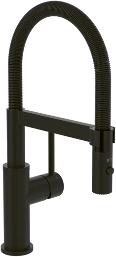 Villeroy & Boch Kchenarmatur Steel Expert Compact Window Einhebelmischer Black Matt (PVD) mit Pendelbrause zur Vorfenstermontage