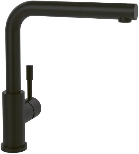 Villeroy & Boch Kchenarmatur Steel Shower Einhebelmischer Black Matt (PVD) mit Zugauslauf