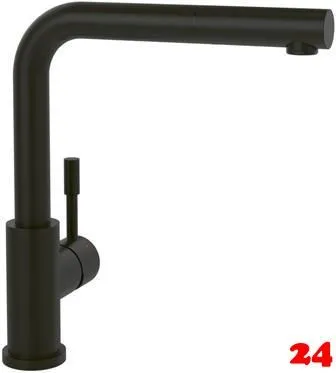 Villeroy & Boch Kchenarmatur Steel Shower Window Einhebelmischer Black Matt (PVD) mit Zugauslauf zur Vorfenstermontage