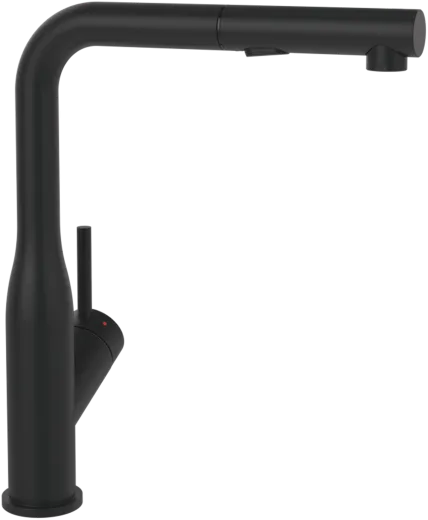 Villeroy & Boch Kchenarmatur Subway Style Shower Einhebelmischer Black Matt (PVD) mit Zugauslauf und Brausefunktion