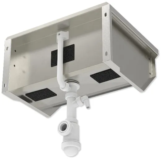 KUNe Arbeits-/ Mehrzweckbecken Solidum 50 WB15A-50 wandhngend gekantetes und geschweites Ausgussbecken (Beckentiefe 250mm)