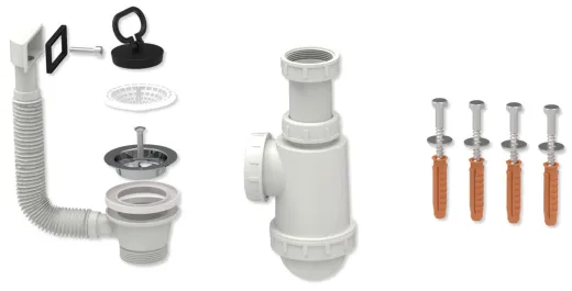 KUNe Arbeits-/ Mehrzweckbecken Solidum 50 Plus WB15A-50+ wandhngend gekantetes und geschweites Ausgussbecken (Beckentiefe 300mm)