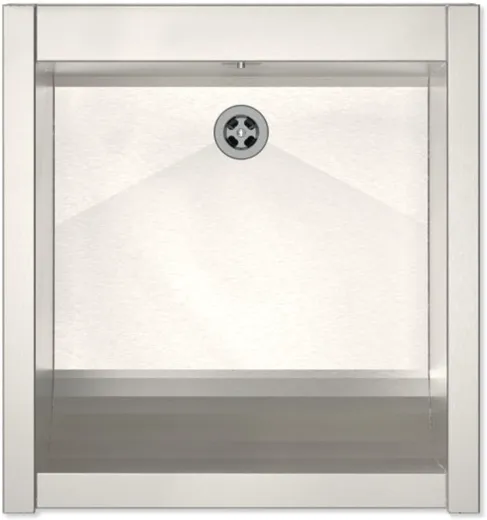 KUNe Arbeits-/ Mehrzweckbecken Solidum 50 Plus WB15A-50+ wandhngend gekantetes und geschweites Ausgussbecken (Beckentiefe 300mm)