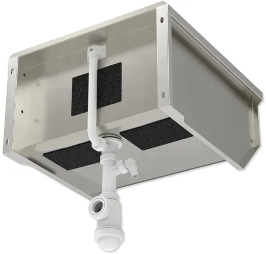 KUNe Arbeits-/ Mehrzweckbecken Solidum 50 Plus WB15A-50+ wandhngend gekantetes und geschweites Ausgussbecken (Beckentiefe 300mm)