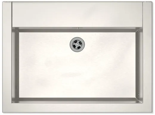 KUNe Arbeits-/ Mehrzweckbecken Novum 60 PWB22-60 wandhngend gekantetes und geschweites Ausgussbecken Verblendung Schwarz