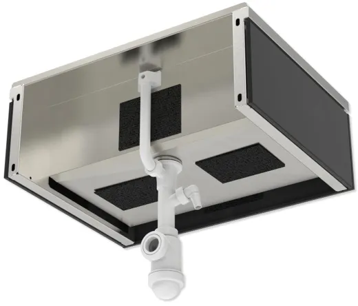 KUNe Arbeits-/ Mehrzweckbecken Novum 60 PWB22-60 wandhngend gekantetes und geschweites Ausgussbecken Verblendung Schwarz