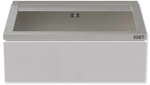 KUNe Arbeits-/ Mehrzweckbecken Novum 60 PWB22-60 wandhngend gekantetes und geschweites Ausgussbecken Verblendung Weiss