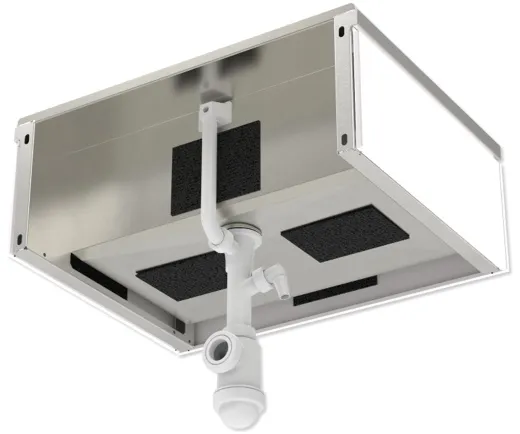 KUNe Arbeits-/ Mehrzweckbecken Novum 60 PWB22-60 wandhngend gekantetes und geschweites Ausgussbecken Verblendung Weiss