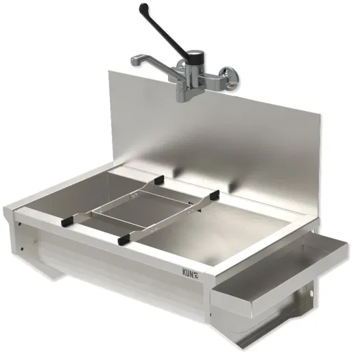 KUNe Arbeits-/ Mehrzweckbecken Solidum 70 WB15A-70 wandhngend gekantetes und geschweites Ausgussbecken (Beckentiefe 250mm)