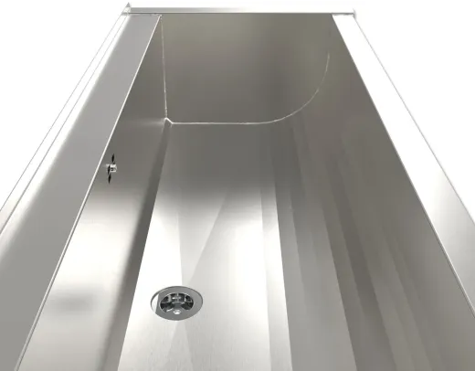 KUNe Arbeits-/ Mehrzweckbecken Solidum 70 WB15A-70 wandhngend gekantetes und geschweites Ausgussbecken (Beckentiefe 250mm)