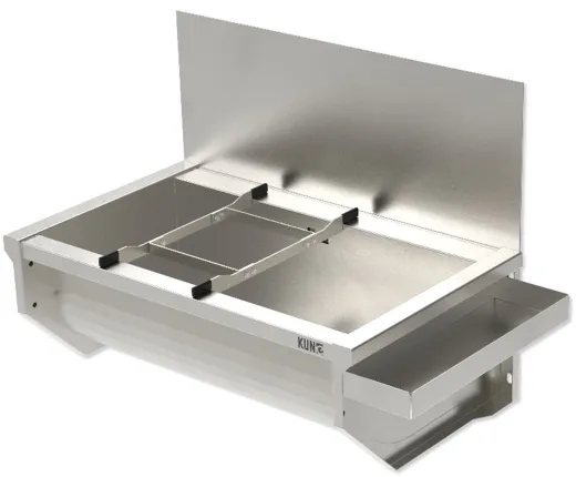 KUNe Arbeits-/ Mehrzweckbecken Solidum 70 WB15A-70 wandhngend gekantetes und geschweites Ausgussbecken (Beckentiefe 250mm)