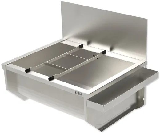 KUNe Arbeits-/ Mehrzweckbecken Solidum 70 Plus WB15A-70+ wandhngend gekantetes und geschweites Ausgussbecken (Beckentiefe 300mm)