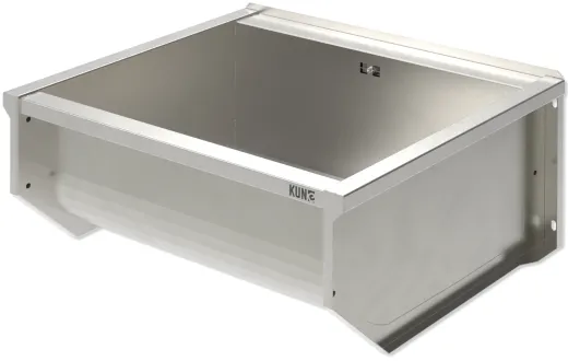 KUNe Arbeits-/ Mehrzweckbecken Solidum 70 Plus WB15A-70+ wandhngend gekantetes und geschweites Ausgussbecken (Beckentiefe 300mm)