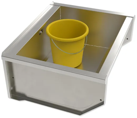 KUNe Arbeits-/ Mehrzweckbecken Solidum 70 Plus WB15A-70+ wandhngend gekantetes und geschweites Ausgussbecken (Beckentiefe 300mm)