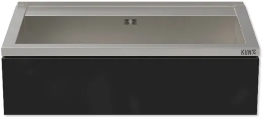 KUNe Arbeits-/ Mehrzweckbecken Novum 80 PWB22-80 wandhngend gekantetes und geschweites Ausgussbecken Verblendung Schwarz