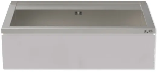KUNe Arbeits-/ Mehrzweckbecken Novum 80 PWB22-80 wandhngend gekantetes und geschweites Ausgussbecken Verblendung Weiss