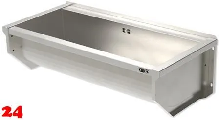 KUNe Arbeits-/ Mehrzweckbecken Solidum 90 WB15A-90 wandhngend gekantetes und geschweites Ausgussbecken (Beckentiefe 250mm)