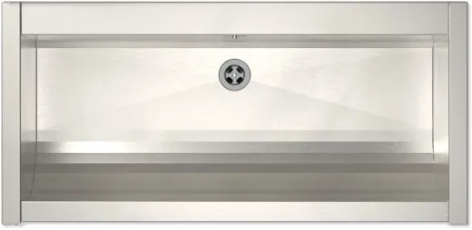 KUNe Arbeits-/ Mehrzweckbecken Solidum 90 WB15A-90 wandhngend gekantetes und geschweites Ausgussbecken (Beckentiefe 250mm)