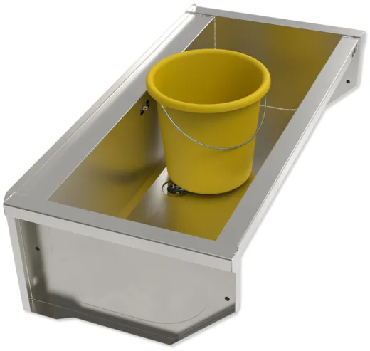 KUNe Arbeits-/ Mehrzweckbecken Solidum 90 WB15A-90 wandhngend gekantetes und geschweites Ausgussbecken (Beckentiefe 250mm)