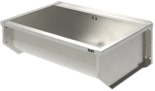 KUNe Arbeits-/ Mehrzweckbecken Solidum 90 Plus WB15A-90+ wandhngend gekantetes und geschweites Ausgussbecken (Beckentiefe 300mm)