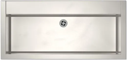 KUNe Arbeits-/ Mehrzweckbecken Novum 100 PWB22-100 wandhngend gekantetes und geschweites Ausgussbecken Verblendung Schwarz