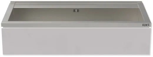 KUNe Arbeits-/ Mehrzweckbecken Novum 100 PWB22-100 wandhngend gekantetes und geschweites Ausgussbecken Verblendung Weiss