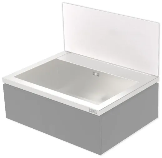 KUNe Novum 60 Spritzschutz Edelstahl PWB22-SP60 in 3 Farben auswhlbar passend Ausgussbecken Novum 60