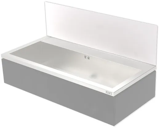 KUNe Novum 100 Spritzschutz Edelstahl PWB22-SP100 in 3 Farben auswhlbar passend Ausgussbecken Novum 100