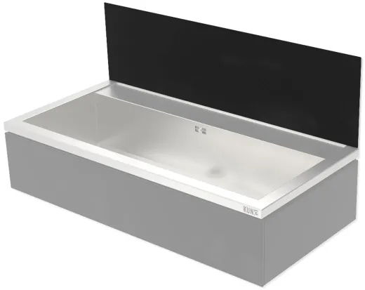 KUNe Novum 100 Spritzschutz Edelstahl PWB22-SP100 in 3 Farben auswhlbar passend Ausgussbecken Novum 100