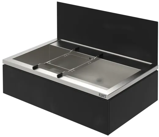 KUNe Novum 100 Spritzschutz Edelstahl PWB22-SP100 in 3 Farben auswhlbar passend Ausgussbecken Novum 100