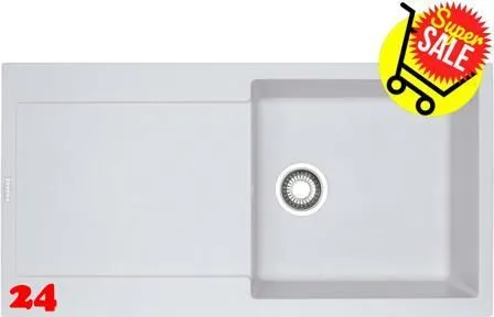 ✅ FRANKE Küchenspüle Maris MRG 611-97 Fragranit+ Einbauspüle / Granitspüle mit Siebkorb als Druckknopfventil Farbe Glacier ✅ FRANKE Küchenspüle Maris MRG 611-97 Fragranit+ Einbauspüle / Granitspüle mit Siebkorb als Druckknopfventil Farbe Glacier