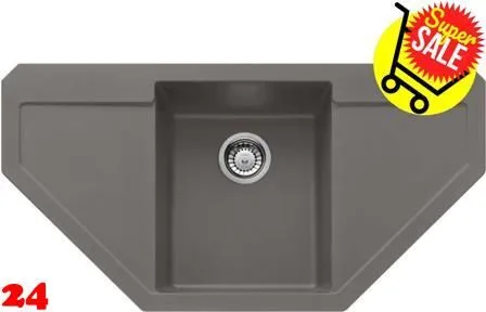 ✅ FRANKE Kchensple Maris MRG 612-E Fragranit+ Ecksple / Granitsple mit Siebkorb als Druckknopfventil Farbe Steingrau