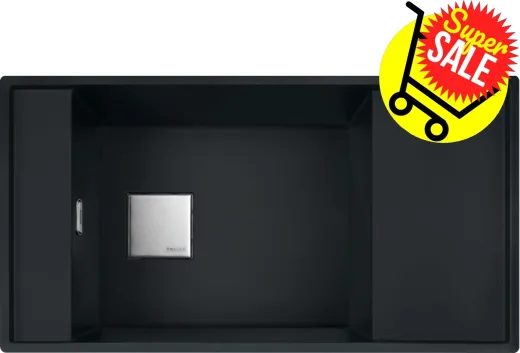 ✅ FRANKE Kchensple Fresno FSG 211 Fragranit+ Einbausple / Granitsple Flchenbndig / Unterbau mit Siebkorb als Druckknopfventil Farbe Black Matt
