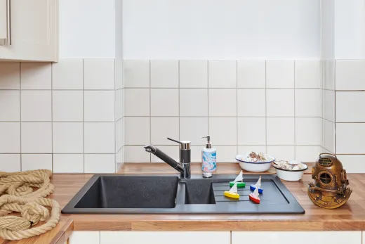 ✅ SCHOCK Kchensple TYPOS D-150S Cristalite Granitsple / Einbausple Basic Line mit Drehexcenter Farbe Onyx