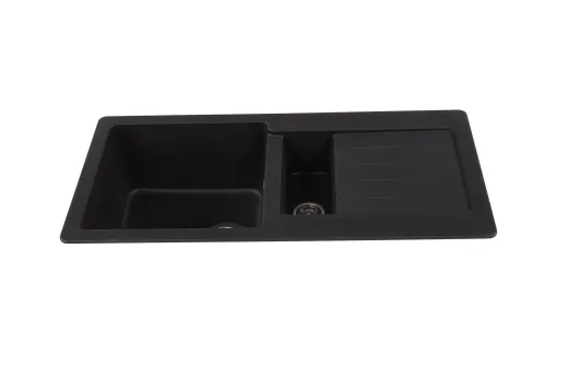 ✅ SCHOCK Kchensple TYPOS D-150S Cristalite Granitsple / Einbausple Basic Line mit Drehexcenter Farbe Onyx