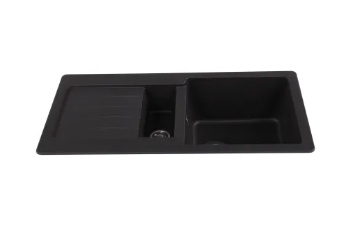 ✅ SCHOCK Kchensple TYPOS D-150S Cristalite Granitsple / Einbausple Basic Line mit Drehexcenter Farbe Onyx