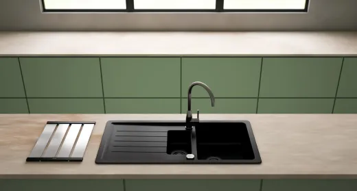 ✅ SCHOCK Kchensple Toledo D-150 Cristadur Nano-Granitsple / Einbausple mit Drehexcenter Farbe Bronze