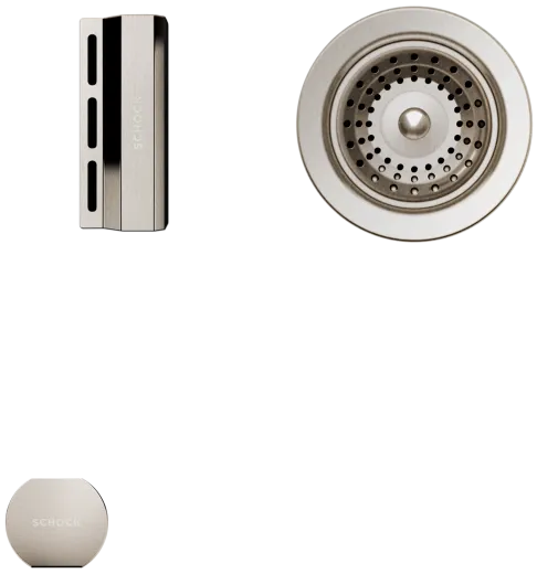 ✅ SCHOCK Kchensple Mono D-100S Cristadur Nano-Granitsple / Einbausple mit Drehexcenter Farbe Silverstone