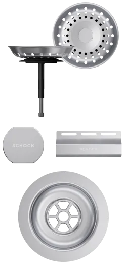 ✅ SCHOCK K�chensp�le Mono D-100S Cristadur� Nano-Granitsp�le / Einbausp�le mit Drehexcenter Farbe Silverstone