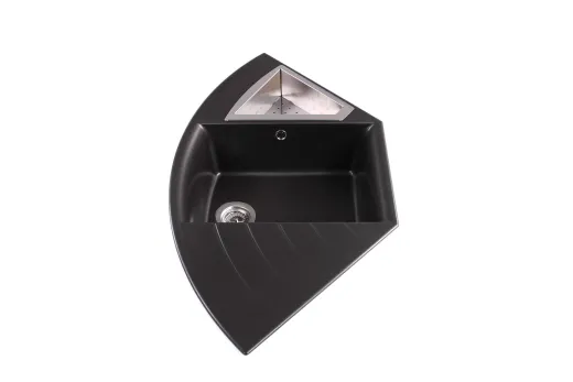 ✅ SCHOCK Kchensple Lotus C 150 Cristadur Nano-Granitsple / Ecksple mit Drehexcenter Farbe Puro