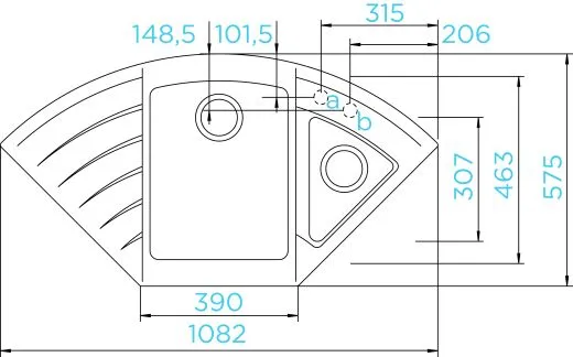 ✅ SCHOCK Kchensple Lotus C 150 Cristadur Nano-Granitsple / Ecksple mit Drehexcenter Farbe Puro