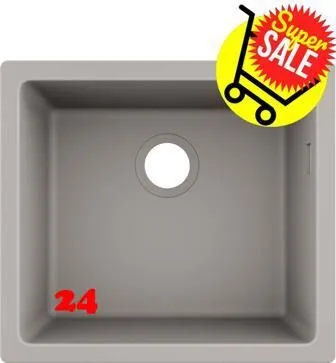 ✅ HANSGROHE Kchensple S51 S510-U450 SilicaTec Granit-Unterbausple 450 in Farbe Betongrau mit Siebkorb als Stopfen- oder Drehknopfventil