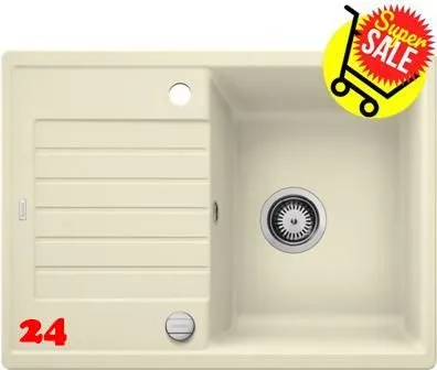 ✅ BLANCO Küchenspüle Zia 45 S Compact Silgranit® PuraDur®II Granitspüle / Einbauspüle Farbe Jasmin mit Drehknopfventil ✅ BLANCO Küchenspüle Zia 45 S Compact Silgranit® PuraDur®II Granitspüle / Einbauspüle Farbe Jasmin mit Drehknopfventil