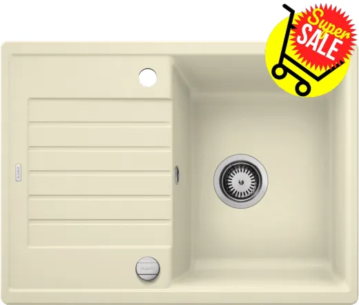 ✅ BLANCO Kchensple Zia 45 S Compact Silgranit PuraDurII Granitsple / Einbausple Farbe Jasmin mit Drehknopfventil