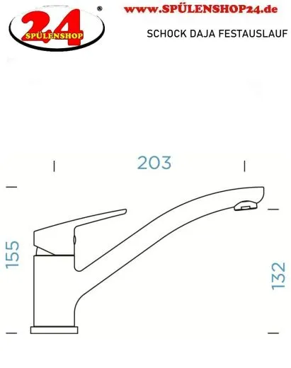 ✅ SCHOCK Kchenarmatur Daja Cristalite Basic Line Einhebelmischer Festauslauf 360 schwenkbarer Auslauf Farbe Croma