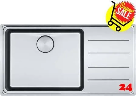 ✅ FRANKE Kchensple Mythos MYX 211 Einbausple Slimtop / Flchenbndig Becken links mit Siebkorb als Druckknopfventil