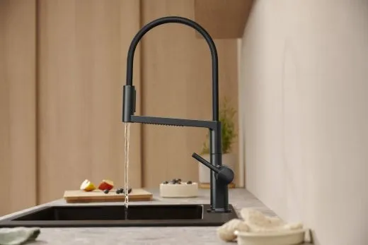 HANSGROHE Kchenarmatur Talis Select M54 PowderSpray Chrom Einhebelmischer mit Pendelbrause, Semi-Pro, 3jet (72861000)