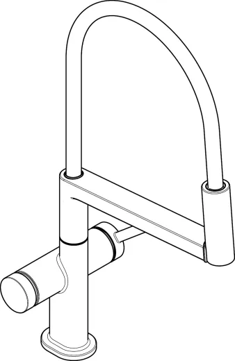 HANSGROHE Kchenarmatur Talis Select M54 PowderSpray Chrom Einhebelmischer mit Pendelbrause, Semi-Pro, 3jet (72861000)
