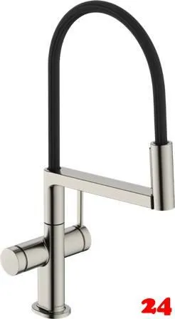 HANSGROHE Kchenarmatur Talis Select M54 PowderSpray Edelstahl Finish Einhebelmischer mit Pendelbrause, Semi-Pro, 3jet (72861800)