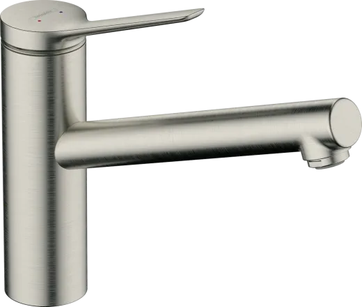 HANSGROHE Kchenarmatur Zesis M33 Edelstahl Finish Einhebelmischer 150 mit Festauslauf, 1jet (74802800)